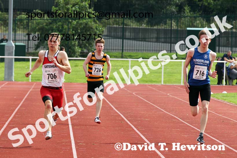 Mens and Boys 200 metres, 2021 North Eastern Track and Field Champs., Middesbrough. Photo: David T. Hewitson/Sports for All Pics